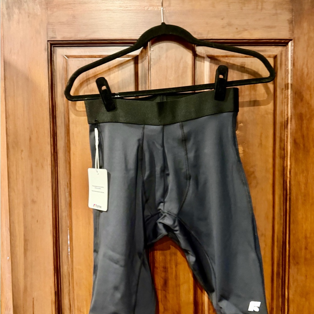 FORME Obsidion Men's Athletic Compression Shorts -  Grey with Black Waistband